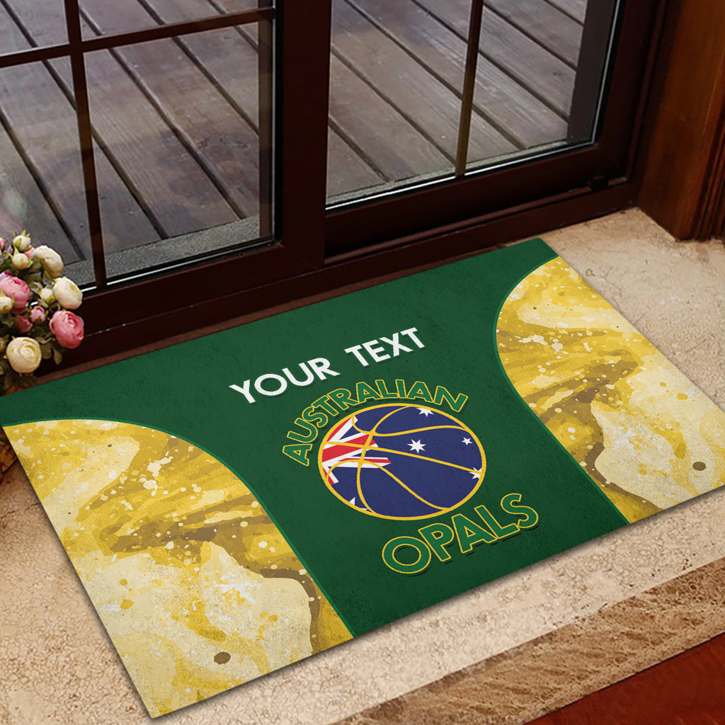 Custom Australia Basketball Rubber Doormat Go Champions Aussie Opals National Color