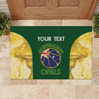 Custom Australia Basketball Rubber Doormat Go Champions Aussie Opals National Color