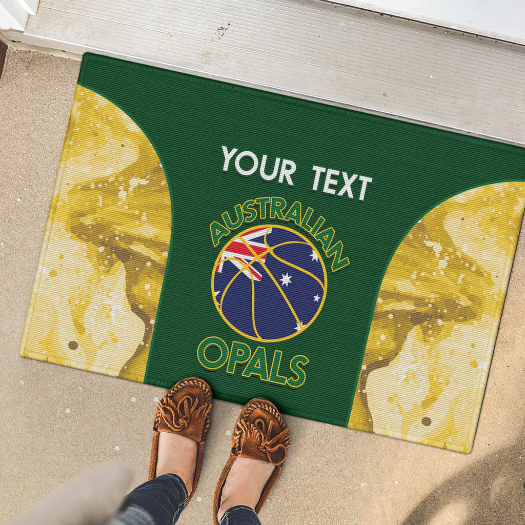 Custom Australia Basketball Rubber Doormat Go Champions Aussie Opals National Color