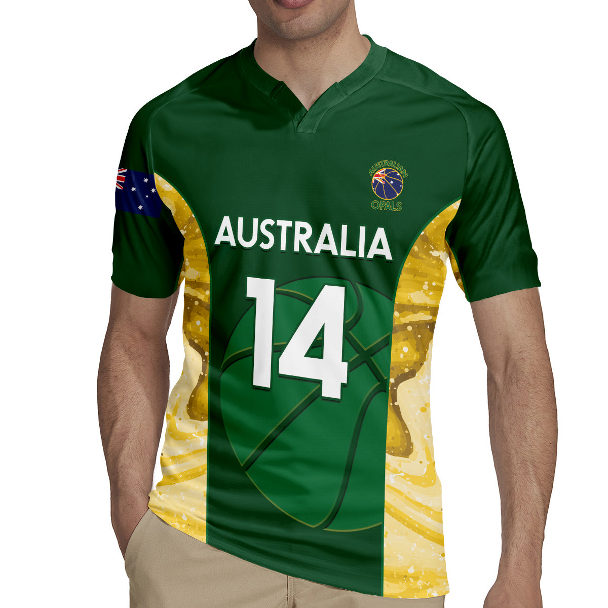 Custom Australia Basketball Rugby Jersey Go Champions Aussie Opals National Color