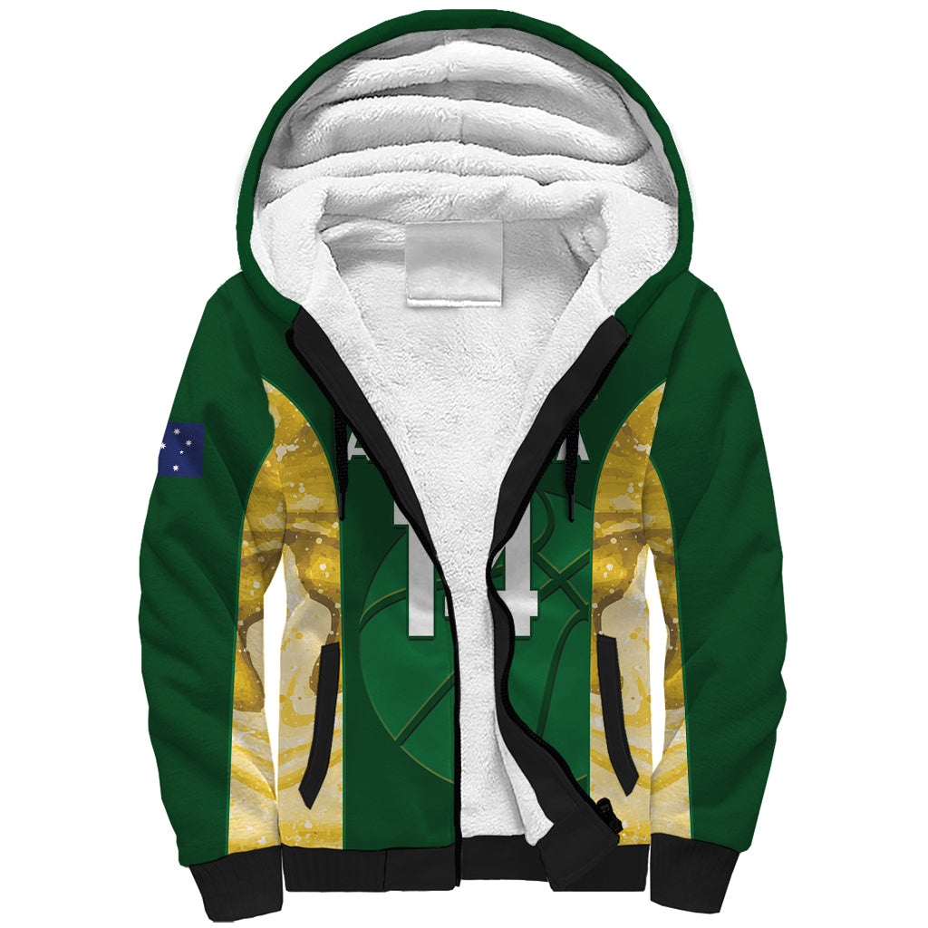 Custom Australia Basketball Sherpa Hoodie Go Champions Aussie Opals National Color