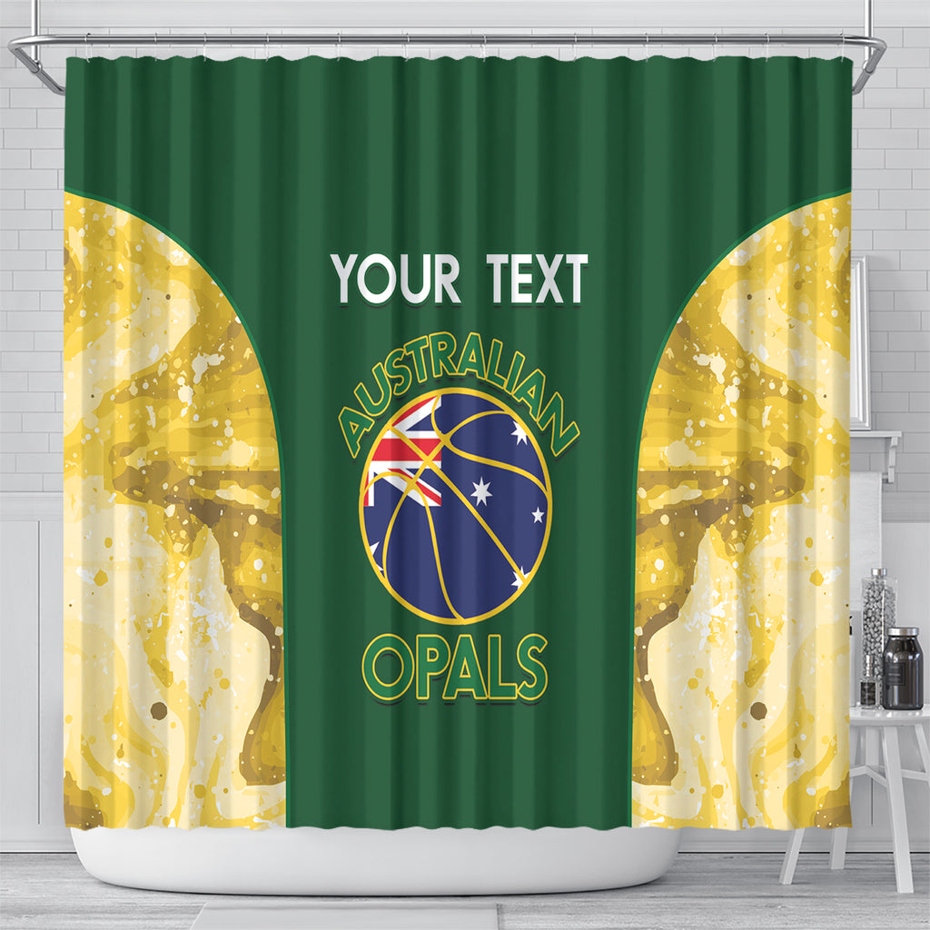 Custom Australia Basketball Shower Curtain Go Champions Aussie Opals National Color