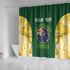 Custom Australia Basketball Shower Curtain Go Champions Aussie Opals National Color