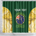 Custom Australia Basketball Shower Curtain Go Champions Aussie Opals National Color