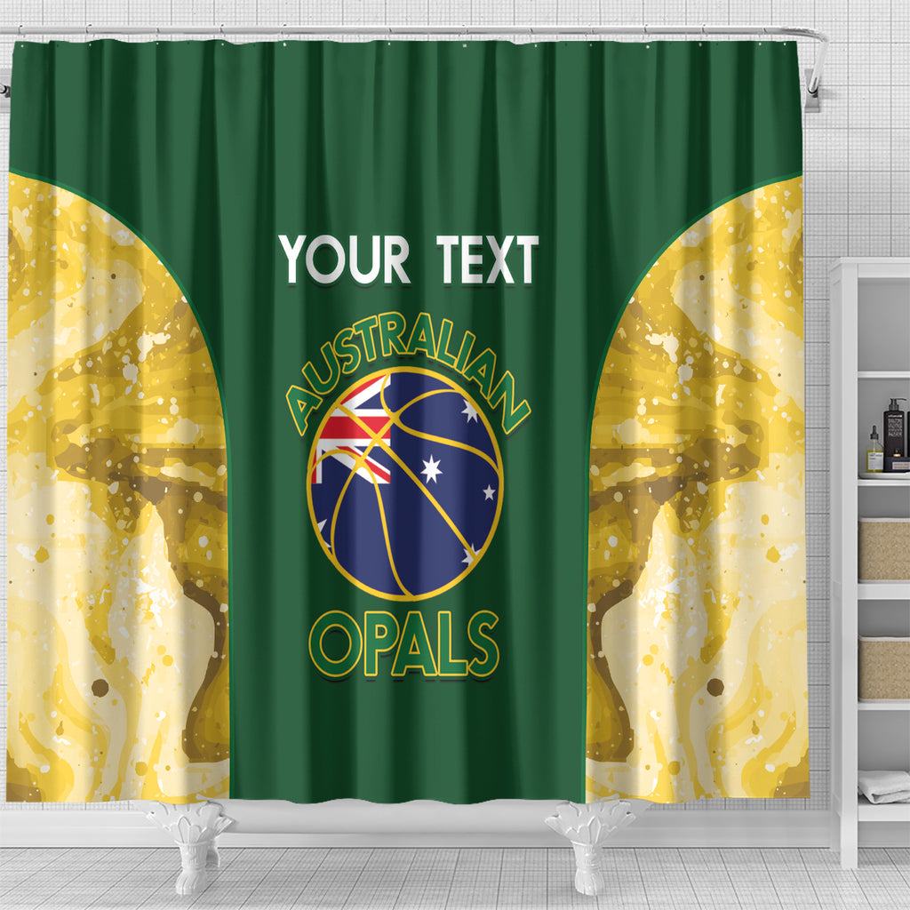 Custom Australia Basketball Shower Curtain Go Champions Aussie Opals National Color