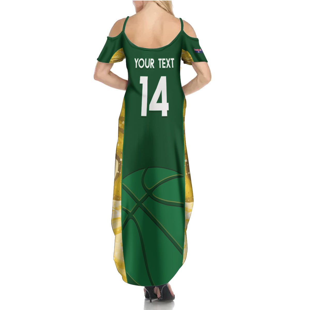 Custom Australia Basketball Summer Maxi Dress Go Champions Aussie Opals National Color