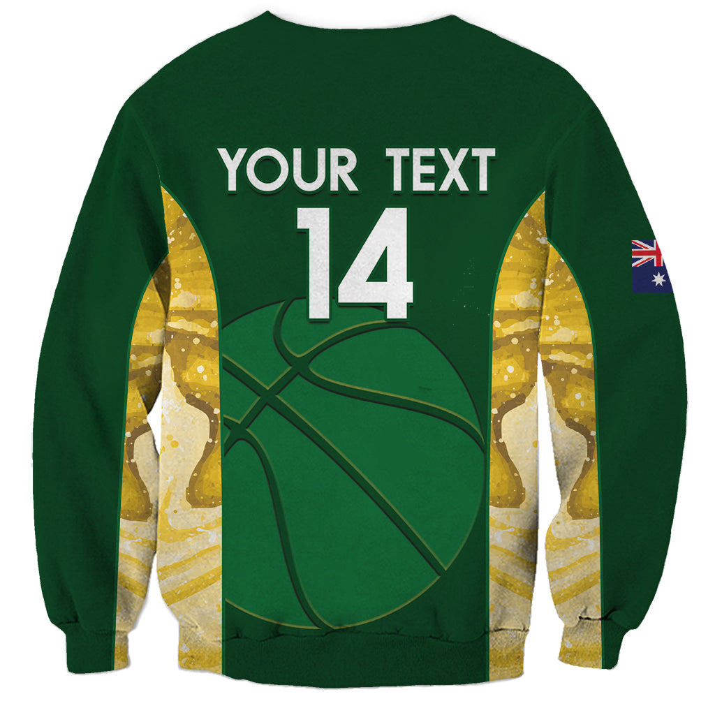 Custom Australia Basketball Sweatshirt Go Champions Aussie Opals National Color