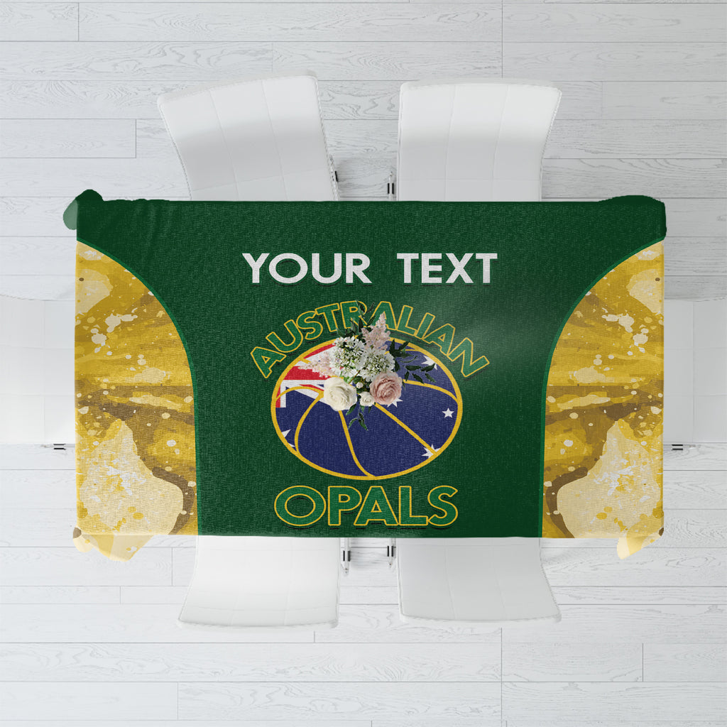 Custom Australia Basketball Tablecloth Go Champions Aussie Opals National Color