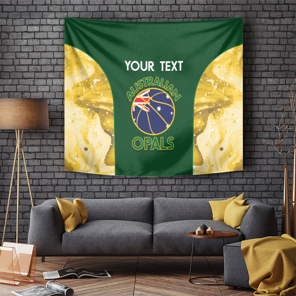 Custom Australia Basketball Tapestry Go Champions Aussie Opals National Color
