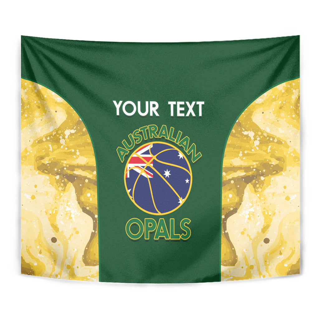 Custom Australia Basketball Tapestry Go Champions Aussie Opals National Color