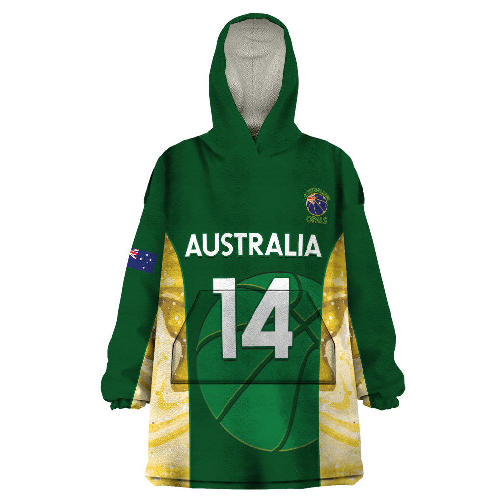 Custom Australia Basketball Wearable Blanket Hoodie Go Champions Aussie Opals National Color