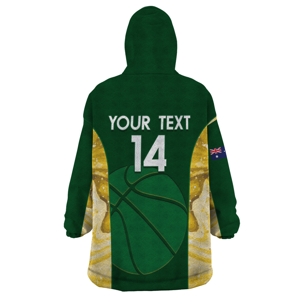 Custom Australia Basketball Wearable Blanket Hoodie Go Champions Aussie Opals National Color