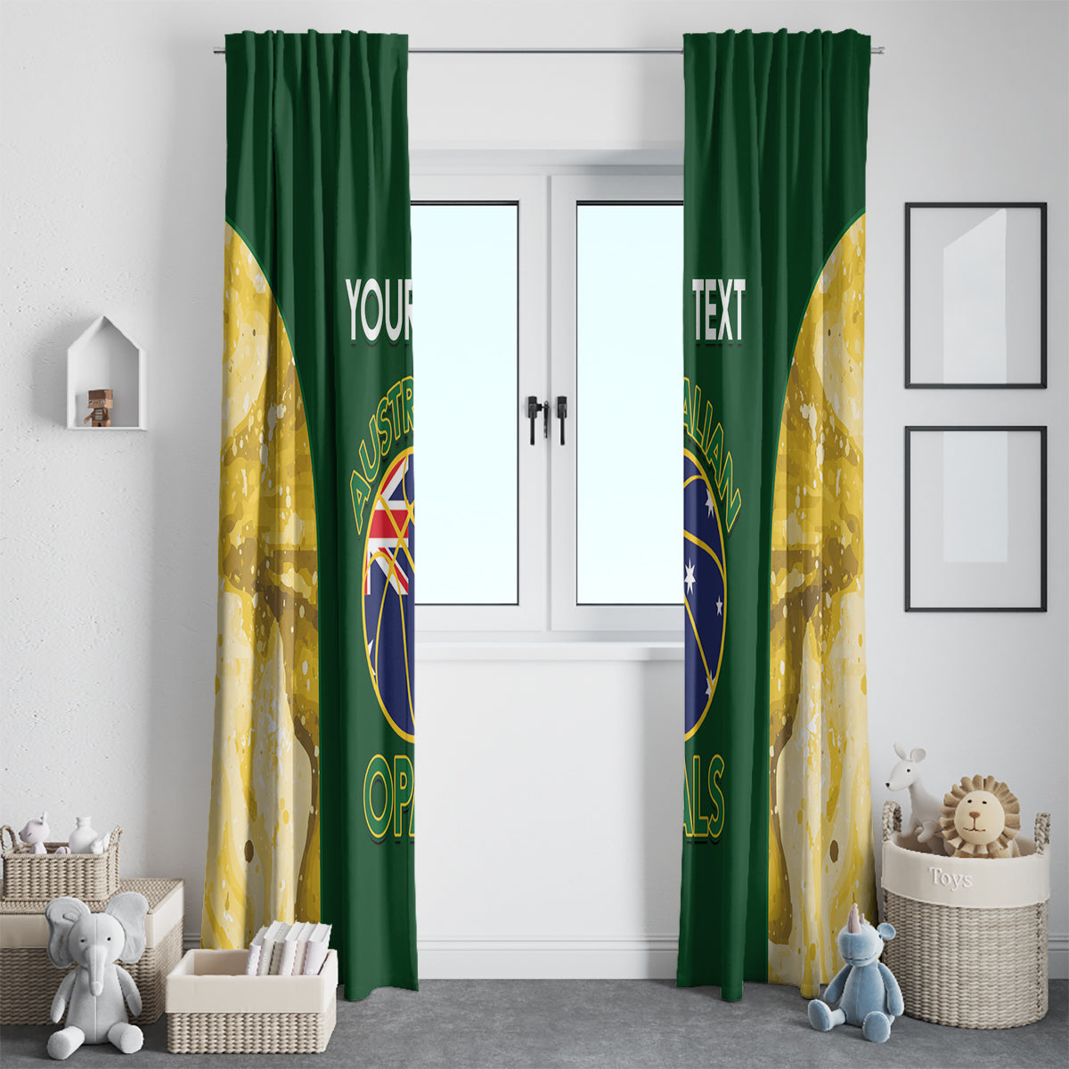 Custom Australia Basketball Window Curtain Go Champions Aussie Opals National Color