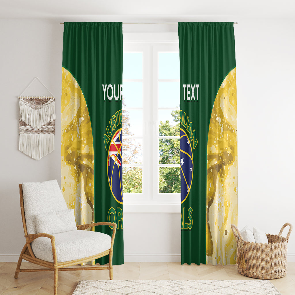 Custom Australia Basketball Window Curtain Go Champions Aussie Opals National Color