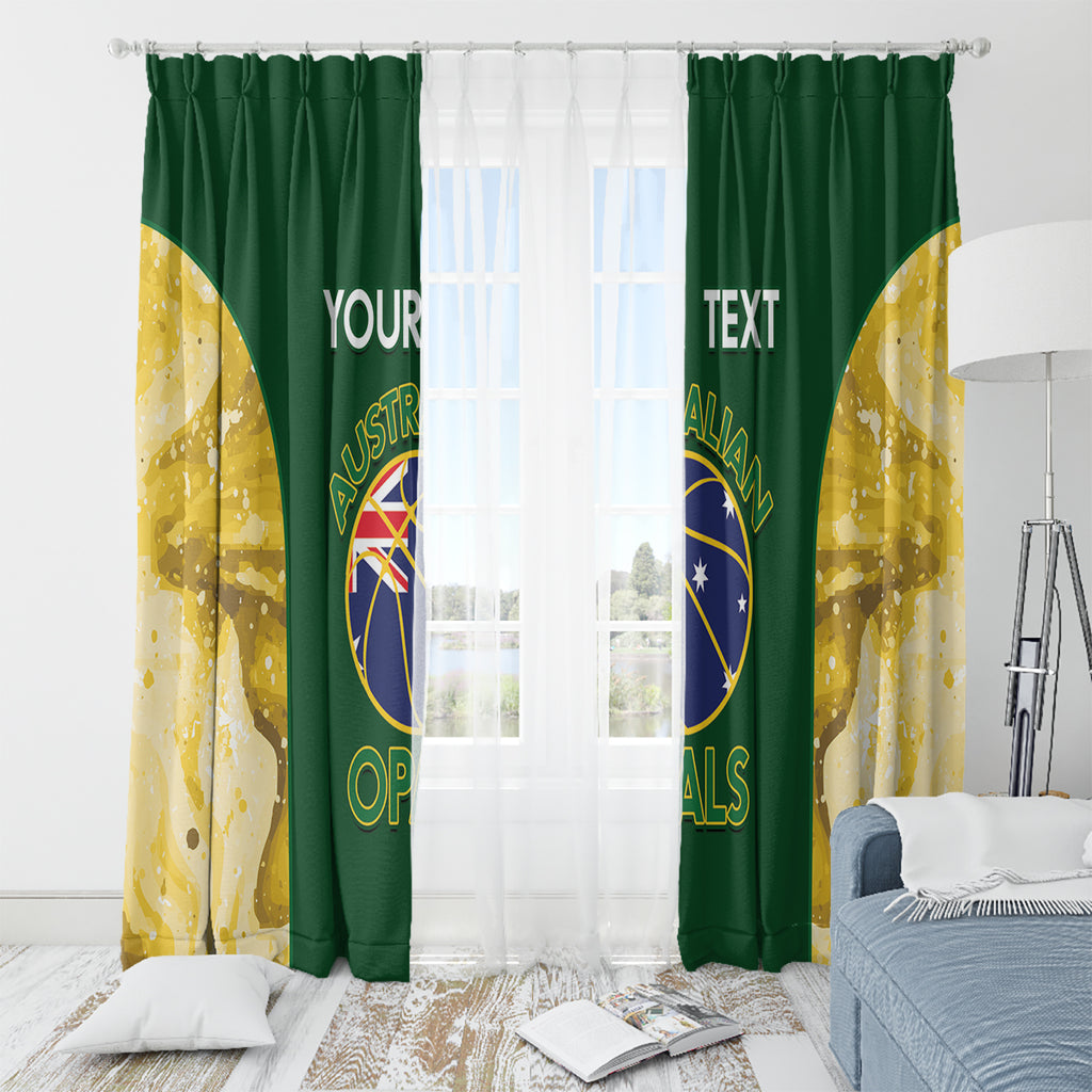 Custom Australia Basketball Window Curtain Go Champions Aussie Opals National Color