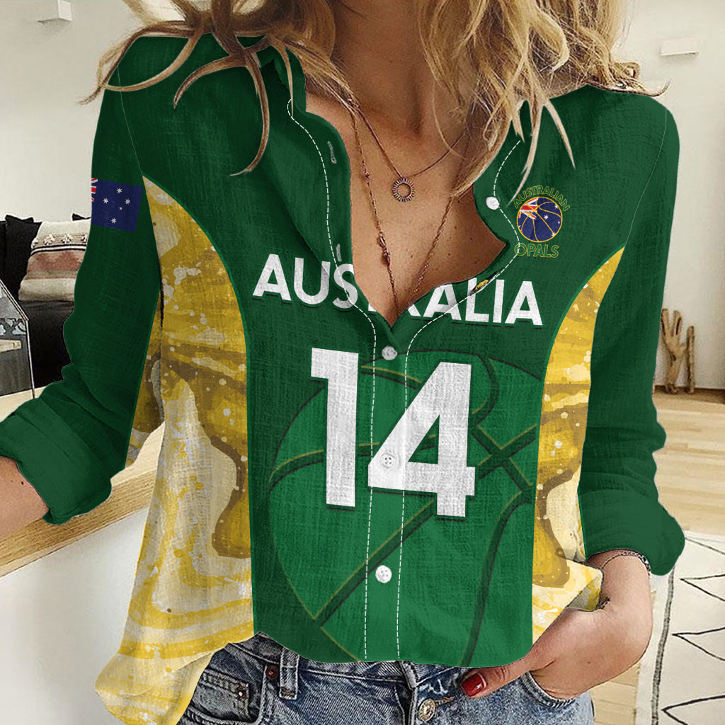 Custom Australia Basketball Women Casual Shirt Go Champions Aussie Opals National Color