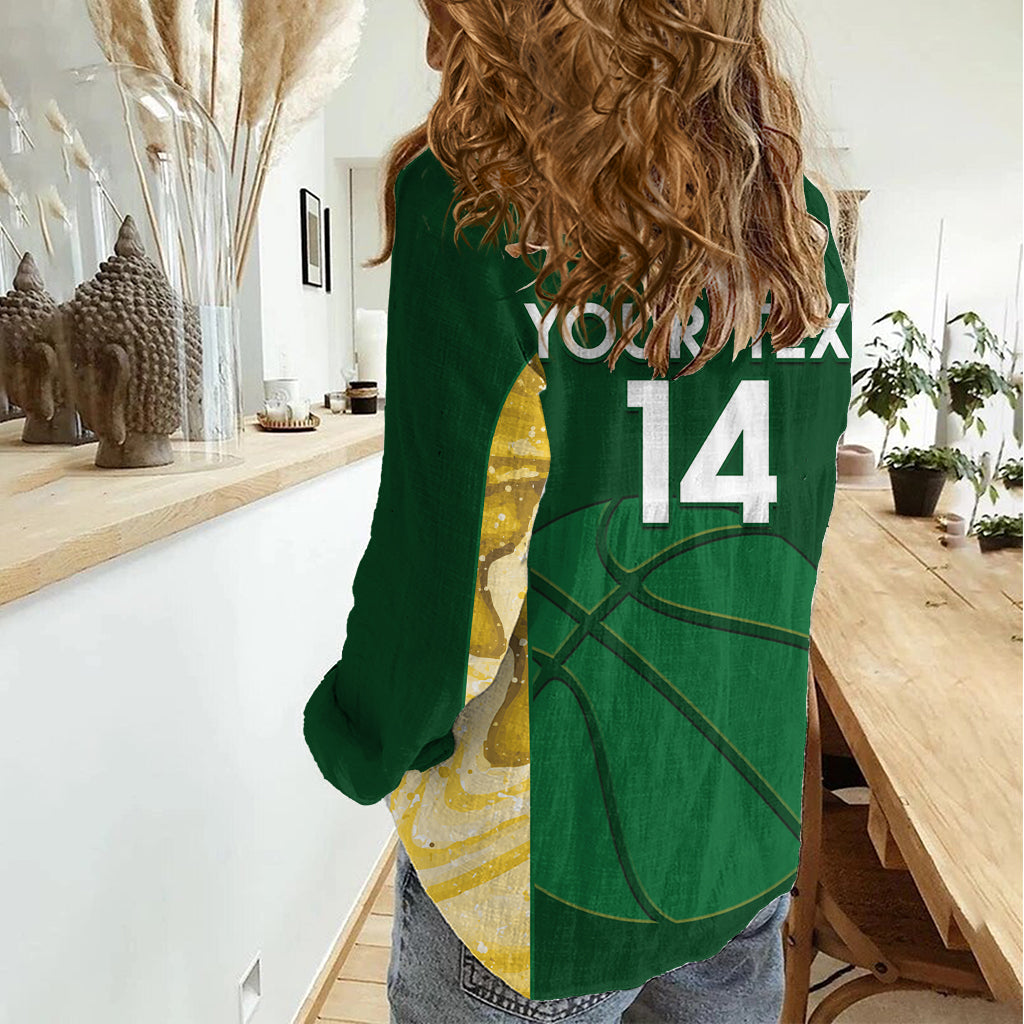 Custom Australia Basketball Women Casual Shirt Go Champions Aussie Opals National Color