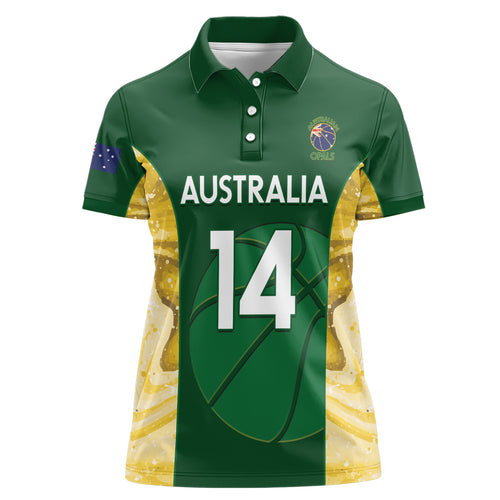 Custom Australia Basketball Women Polo Shirt Go Champions Aussie Opals National Color