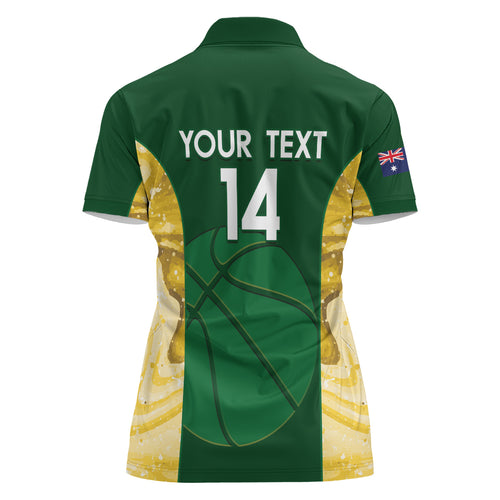 Custom Australia Basketball Women Polo Shirt Go Champions Aussie Opals National Color