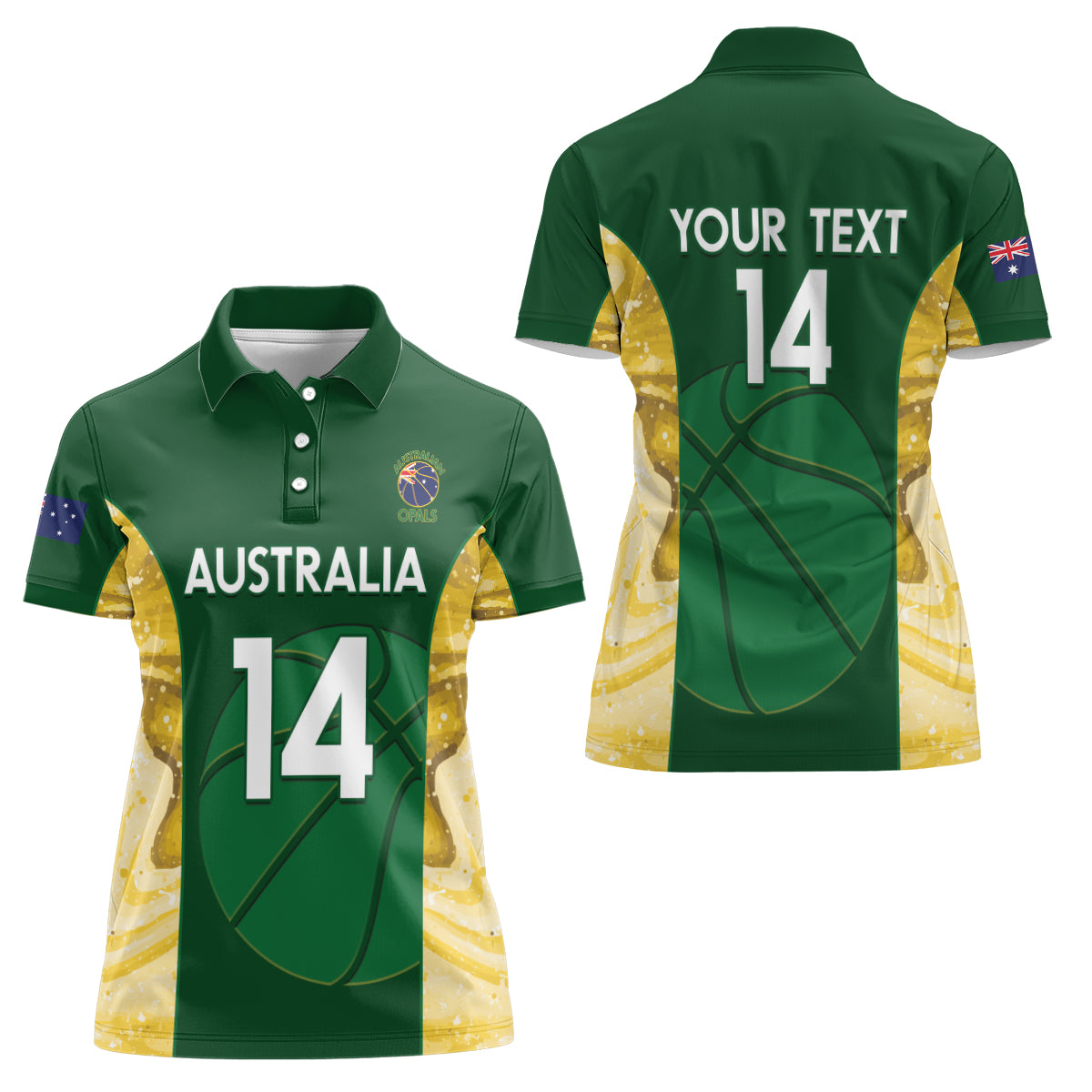 Custom Australia Basketball Women Polo Shirt Go Champions Aussie Opals National Color