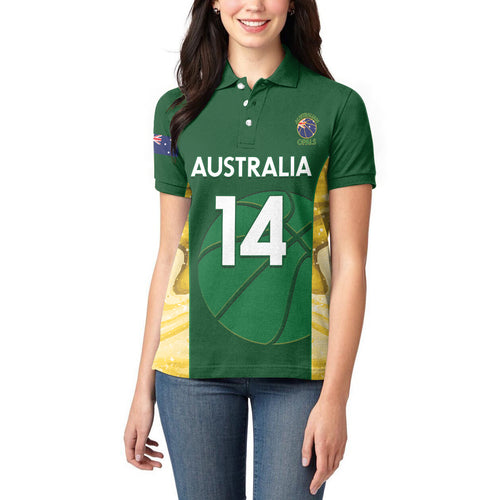 Custom Australia Basketball Women Polo Shirt Go Champions Aussie Opals National Color