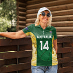 Custom Australia Basketball Women Polo Shirt Go Champions Aussie Opals National Color