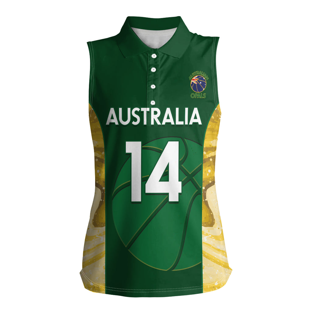 Custom Australia Basketball Women Sleeveless Polo Shirt Go Champions Aussie Opals National Color