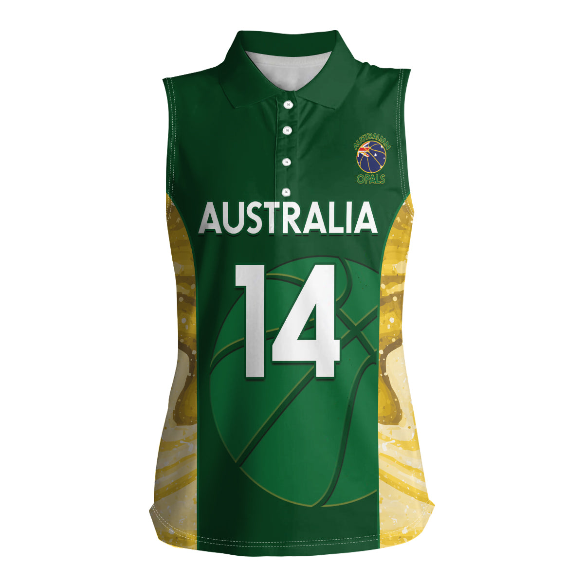 Custom Australia Basketball Women Sleeveless Polo Shirt Go Champions Aussie Opals National Color