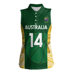 Custom Australia Basketball Women Sleeveless Polo Shirt Go Champions Aussie Opals National Color
