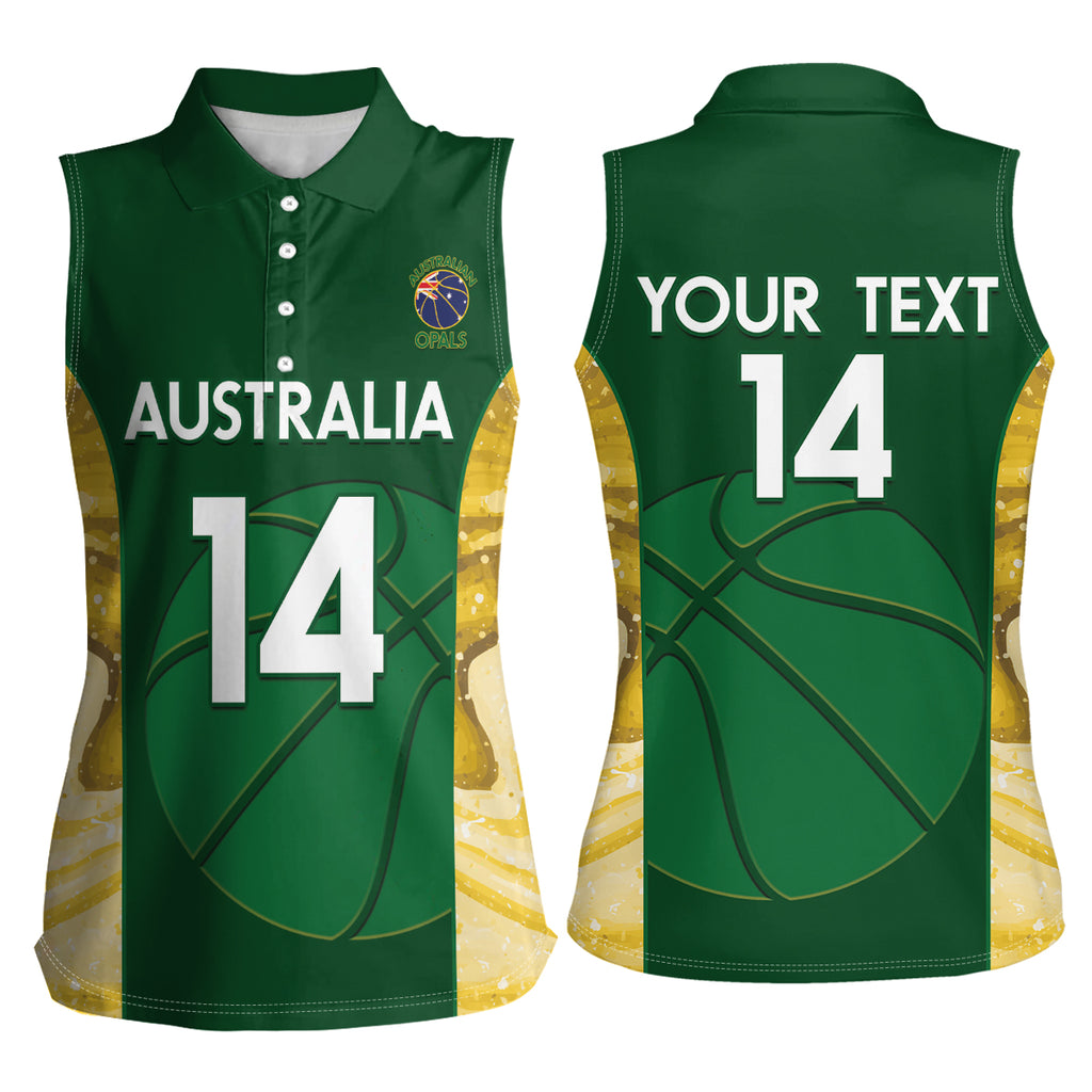 Custom Australia Basketball Women Sleeveless Polo Shirt Go Champions Aussie Opals National Color