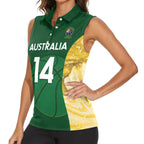 Custom Australia Basketball Women Sleeveless Polo Shirt Go Champions Aussie Opals National Color