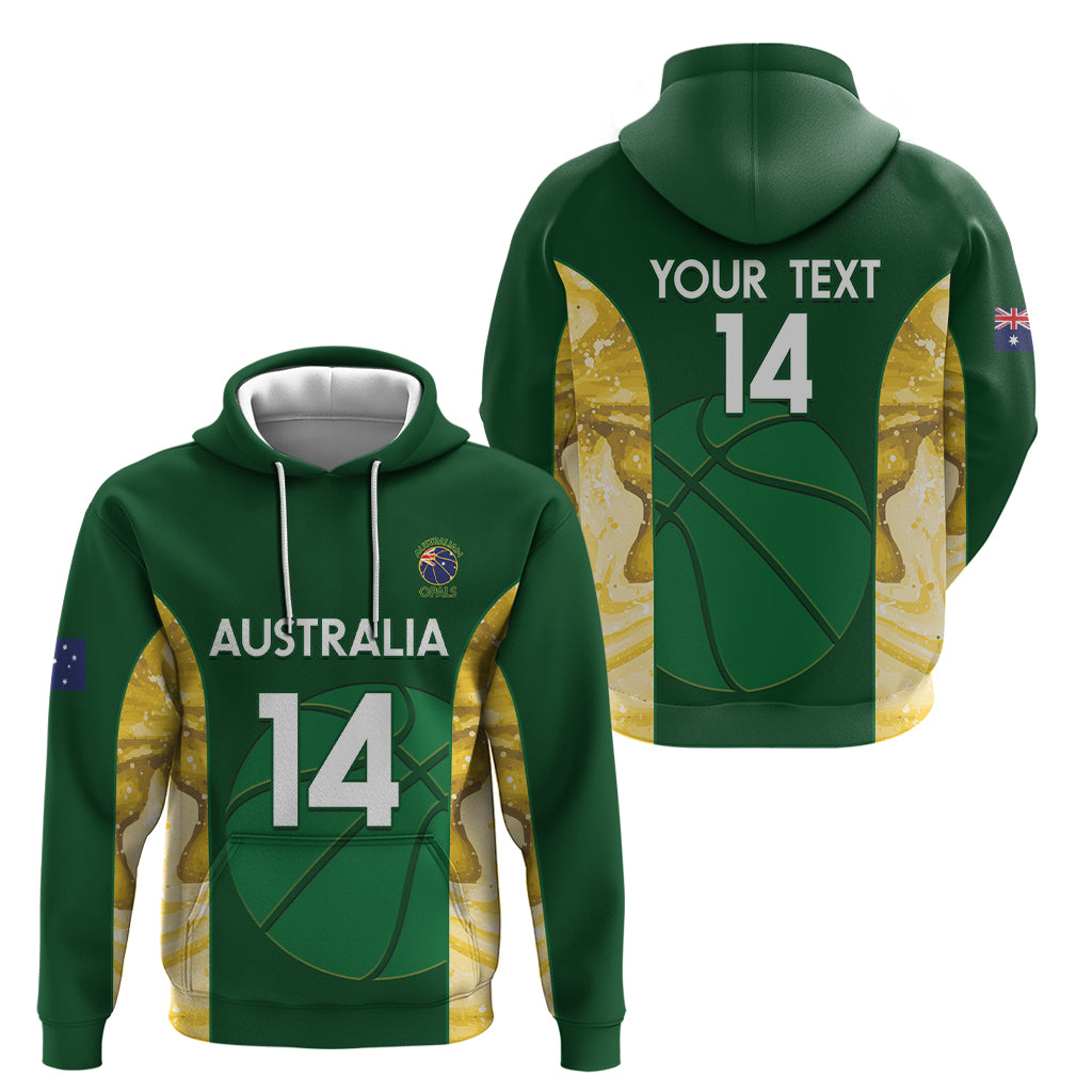 Custom Australia Basketball Zip Hoodie Go Champions Aussie Opals National Color