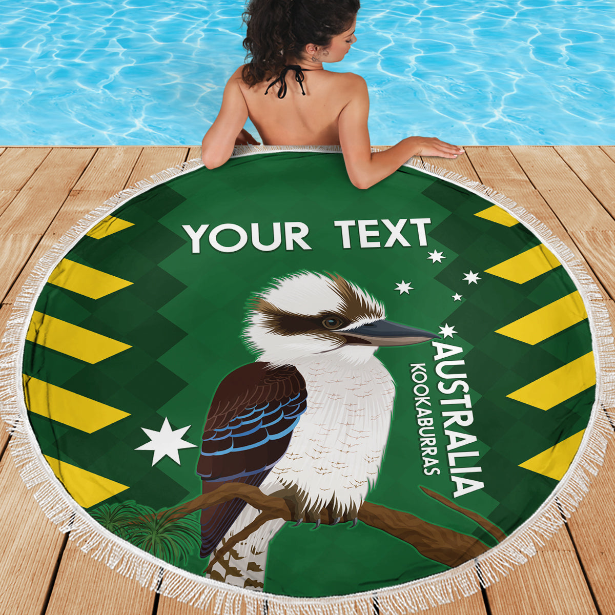 Custom Australia Field Hockey Beach Blanket Go Champions Kookaburras National Color