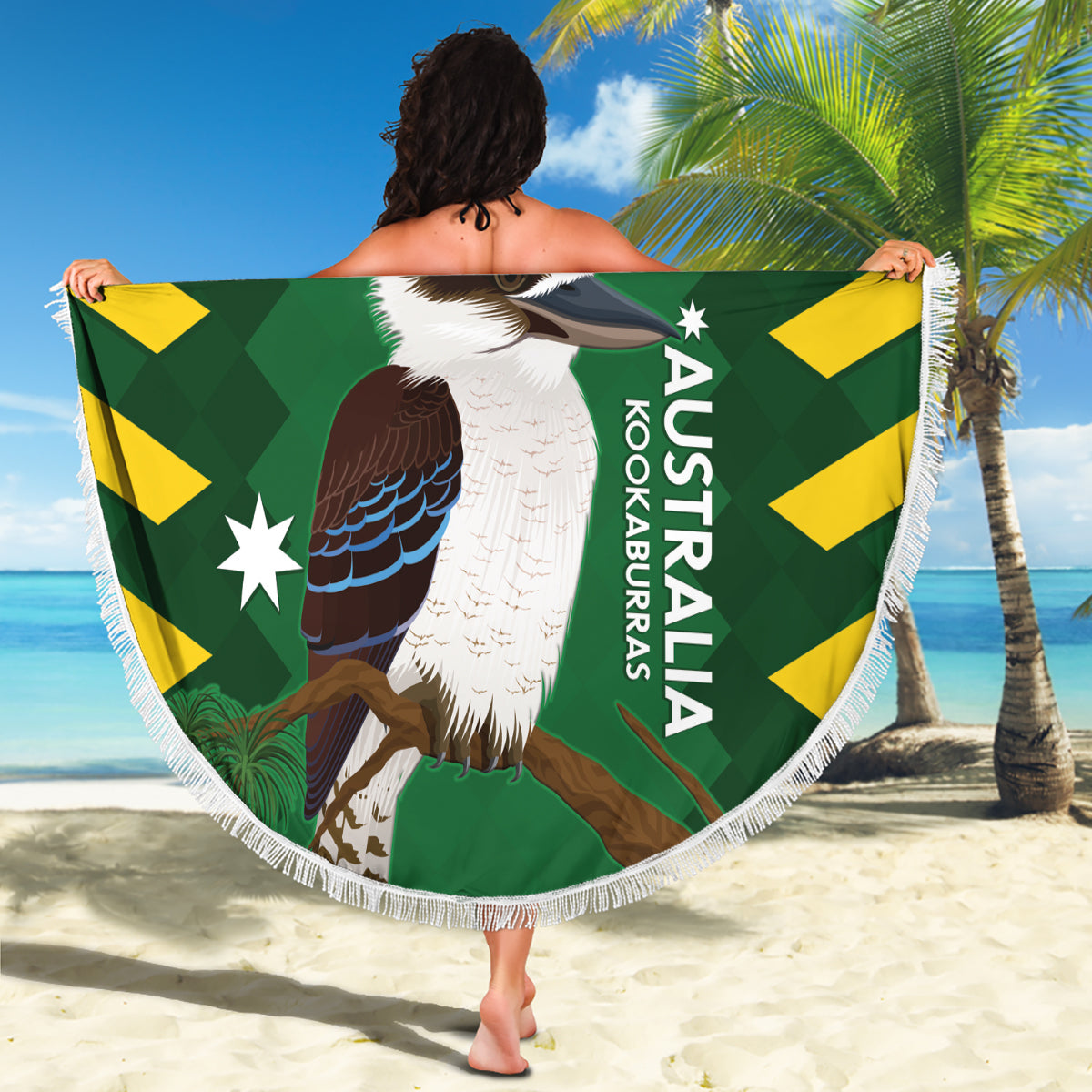 Custom Australia Field Hockey Beach Blanket Go Champions Kookaburras National Color