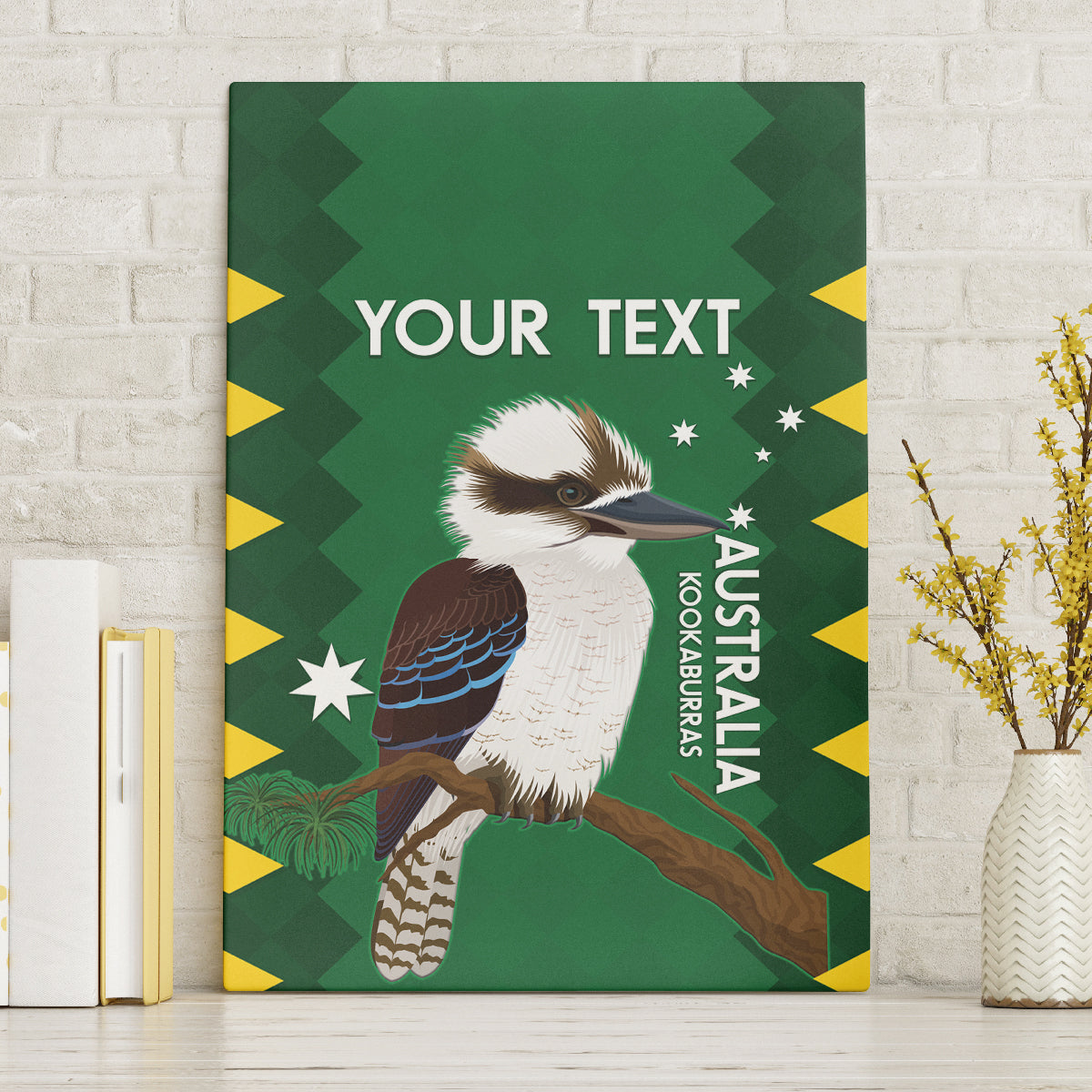 Custom Australia Field Hockey Canvas Wall Art Go Champions Kookaburras National Color