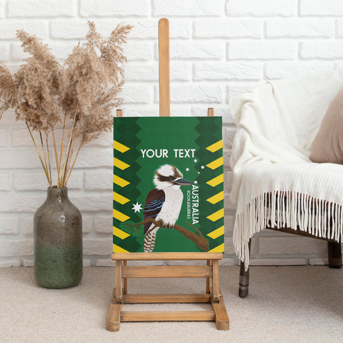 Custom Australia Field Hockey Canvas Wall Art Go Champions Kookaburras National Color