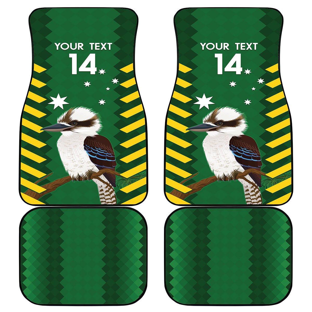 Custom Australia Field Hockey Car Mats Go Champions Kookaburras National Color