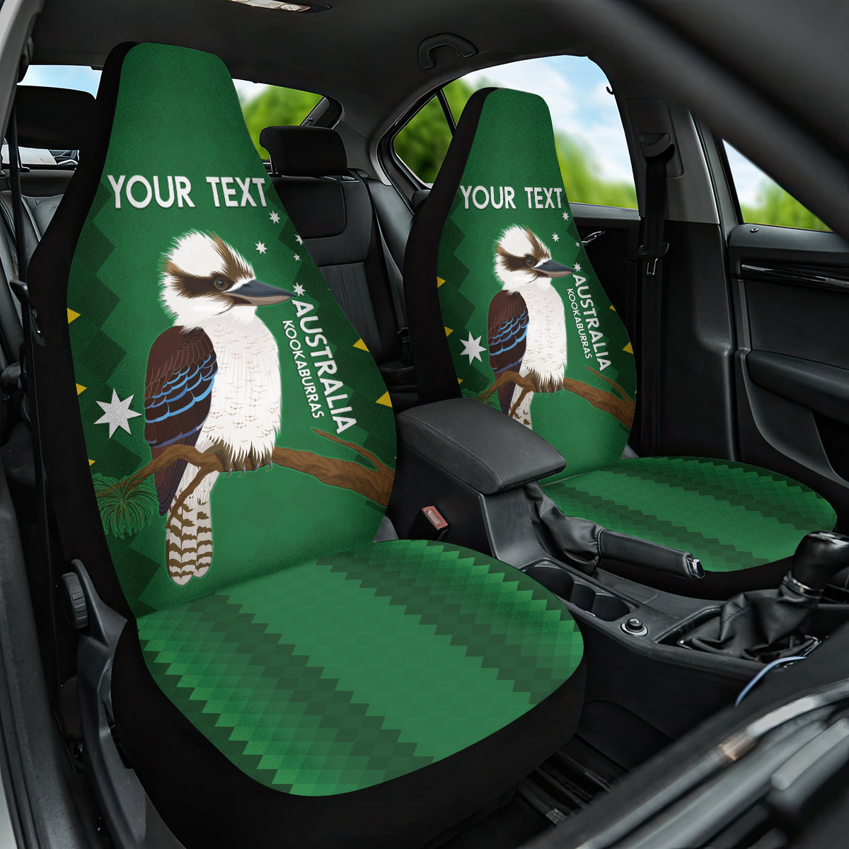 Custom Australia Field Hockey Car Seat Cover Go Champions Kookaburras National Color