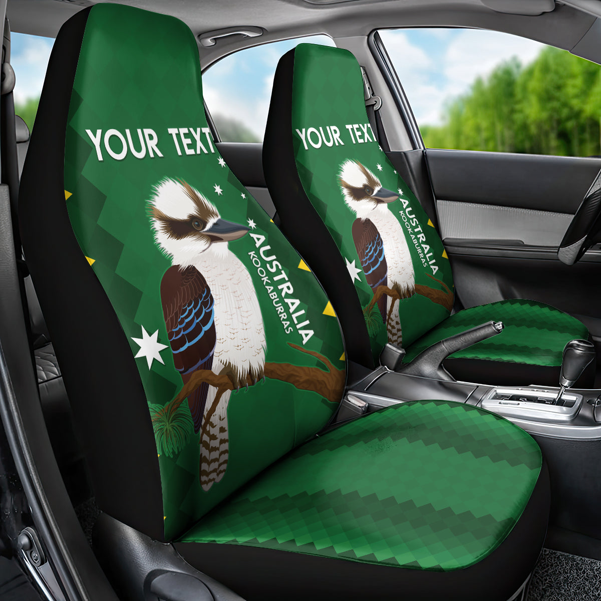 Custom Australia Field Hockey Car Seat Cover Go Champions Kookaburras National Color