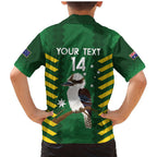 Custom Australia Field Hockey Family Matching Mermaid Dress and Hawaiian Shirt Go Champions Kookaburras National Color