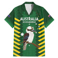 Custom Australia Field Hockey Family Matching Mermaid Dress and Hawaiian Shirt Go Champions Kookaburras National Color