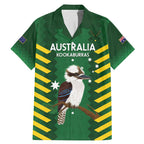 Custom Australia Field Hockey Family Matching Mermaid Dress and Hawaiian Shirt Go Champions Kookaburras National Color
