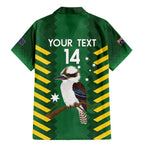 Custom Australia Field Hockey Family Matching Mermaid Dress and Hawaiian Shirt Go Champions Kookaburras National Color