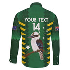 Custom Australia Field Hockey Family Matching Off Shoulder Maxi Dress and Hawaiian Shirt Go Champions Kookaburras National Color