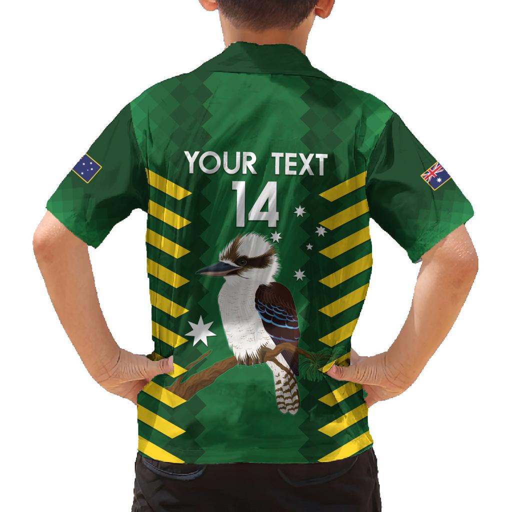 Custom Australia Field Hockey Family Matching Summer Maxi Dress and Hawaiian Shirt Go Champions Kookaburras National Color