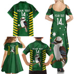 Custom Australia Field Hockey Family Matching Summer Maxi Dress and Hawaiian Shirt Go Champions Kookaburras National Color