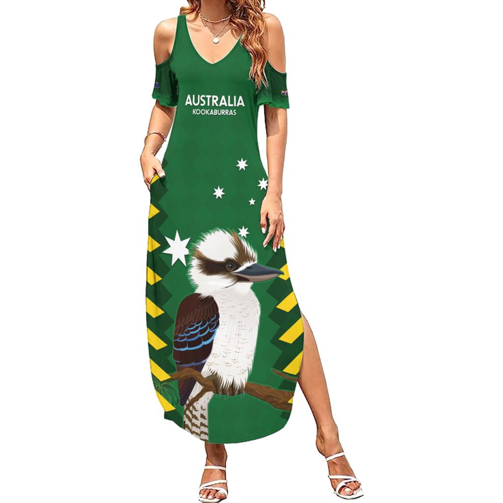 Custom Australia Field Hockey Family Matching Summer Maxi Dress and Hawaiian Shirt Go Champions Kookaburras National Color