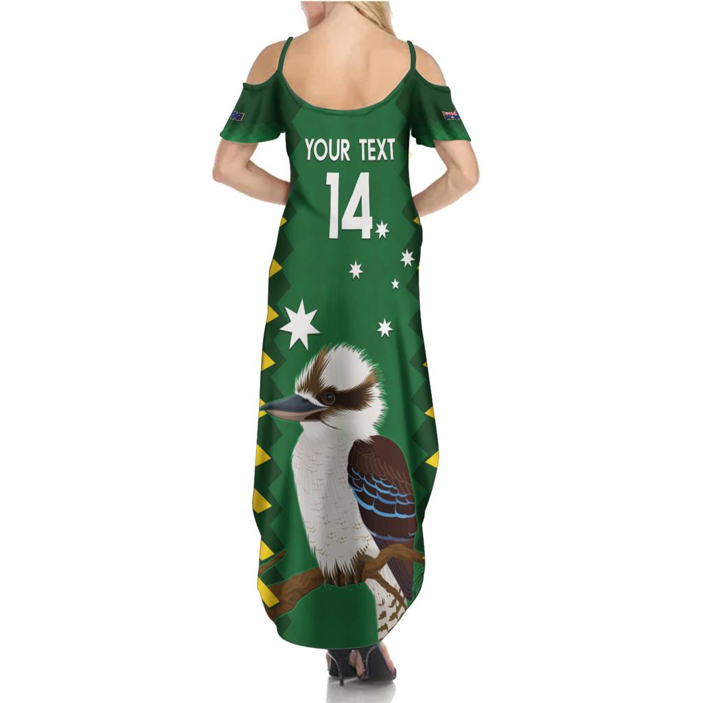 Custom Australia Field Hockey Family Matching Summer Maxi Dress and Hawaiian Shirt Go Champions Kookaburras National Color