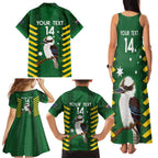 Custom Australia Field Hockey Family Matching Tank Maxi Dress and Hawaiian Shirt Go Champions Kookaburras National Color