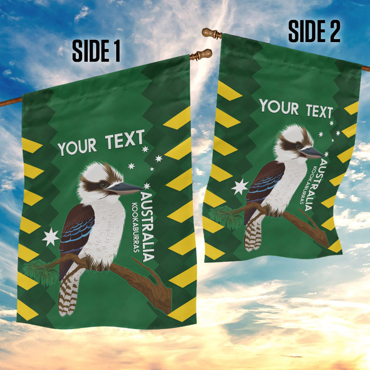 Custom Australia Field Hockey Garden Flag Go Champions Kookaburras National Color